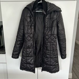 Guess Women's Black  Long Puffer Jacket ,   Size S